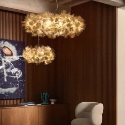 Slamp hanglamp Clizia Mama Non Mama, Ø78cm, goud/helder