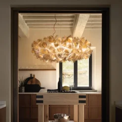 Slamp hanglamp Clizia Mama Non Mama, Ø78cm, goud/rood