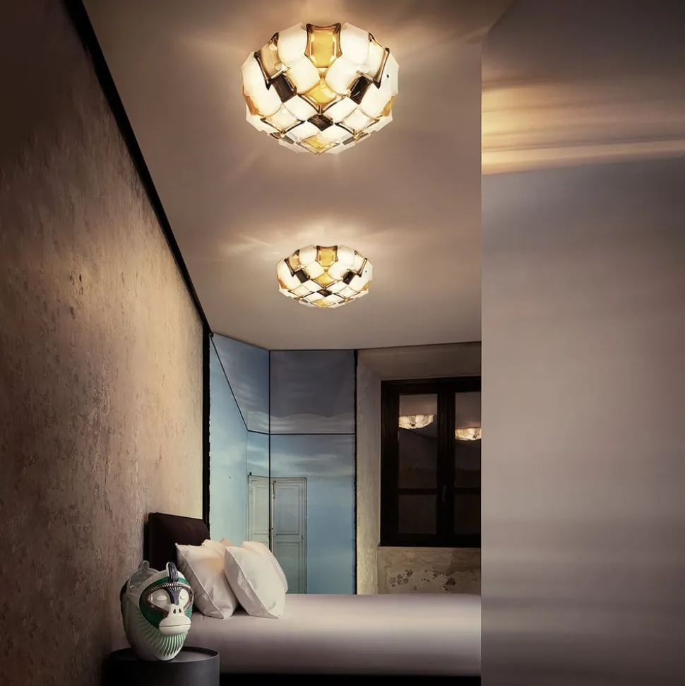 Slamp Mida plafondlamp, 50 cm amber