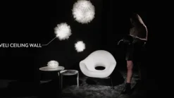 Slamp Veli - design-wandlamp, Ø 32cm, wit