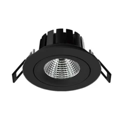 SLC DL04 LED inbouwlamp zwart 3.000 K