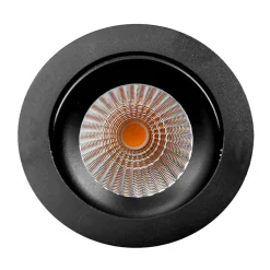 SLC DL04 LED inbouwlamp zwart 3.000 K