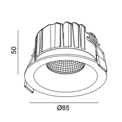 SLC LED downlight OnePro Soft, wit, 4.000 K, aluminium
