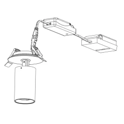 SLC LED inbouwspot Art, 1-lamp, zwart, 2.700 K, aluminium