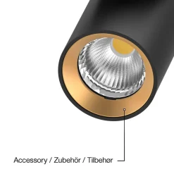 SLC LED inbouwspot Art, 1-lamp, zwart, 2.700 K, aluminium