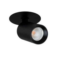 SLC LED inbouwspot Art, 1-lamp, zwart, 3.000 K, aluminium