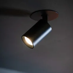 SLC LED inbouwspot Art, 1-lamp, zwart, 3.000 K, aluminium