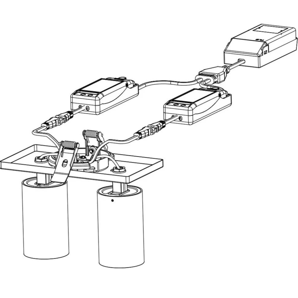 SLC LED inbouwspot Art, 2-lamps, zwart, 2.700 K, aluminium