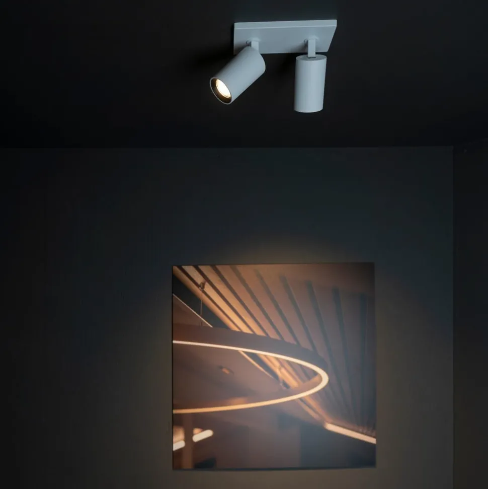 SLC LED inbouwspot Art, 2-lamps, wit, 2.700 K, aluminium