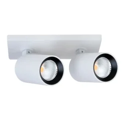 SLC LED inbouwspot Art, 2-lamps, wit, 3.000 K, aluminium