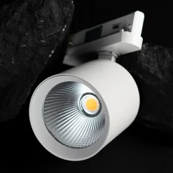 SLC LED railspot Fox, wit, 3.000 K, 3-fasen railsysteem