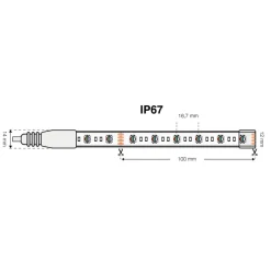 SLC LED Strip RGBW 10m 144W IP67