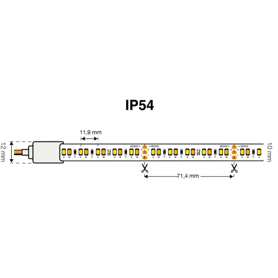 SLC LED Strip Tunable White 827-865 10m 125W IP54