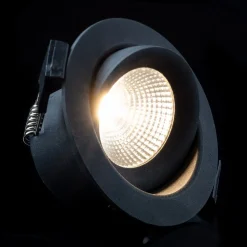 SLC One 360° LED inbouwlamp zwart 2.700K