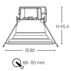 SLC One 360° SunLike LED inbouwlamp wit 927