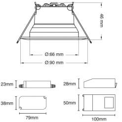 SLC One 360° SunLike LED inbouwlamp wit 927