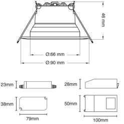 SLC One 360° SunLike LED inbouwlamp alu 930