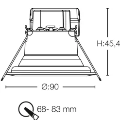SLC One 360° SunLike LED inbouwlamp wit 930