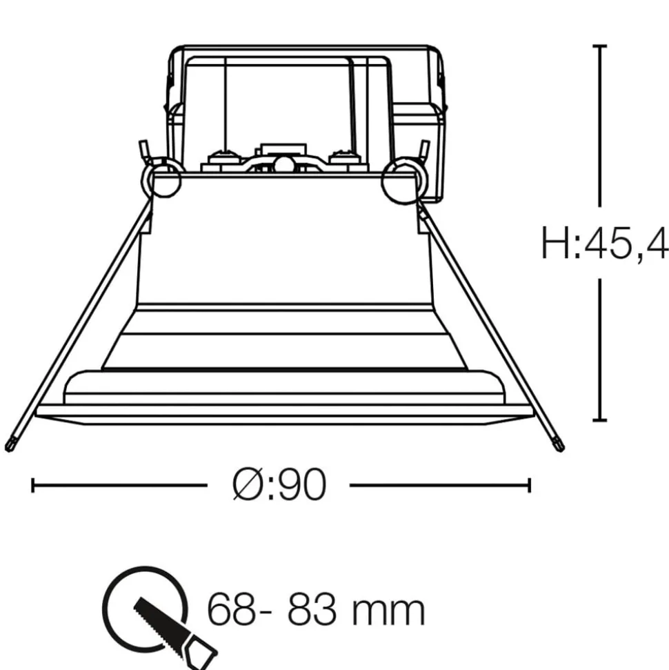 SLC One 360° SunLike LED inbouwlamp wit 930