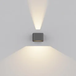 SLC Shadow LED buitenwandlamp up/down 2 x Schuko