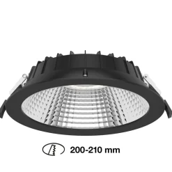 SLC Shift LED inbouwspot Ø 22,8cm CCT, zwart