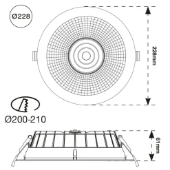 SLC Shift LED inbouwspot Ø 22,8cm CCT, wit