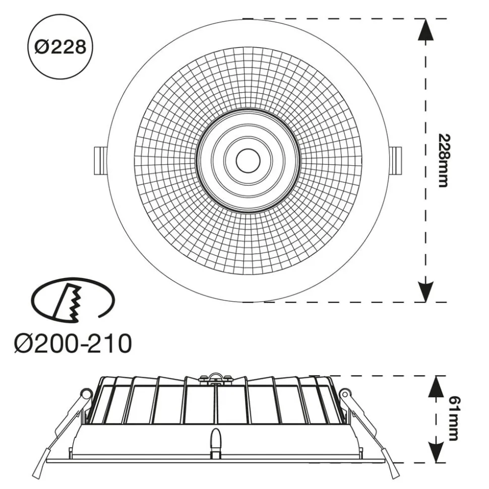 SLC Shift LED inbouwspot Ø 22,8cm CCT, wit