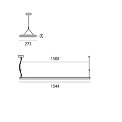 SL629PL direct/indirect, DALI, 154cm grijs 4.000K