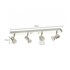 SLV ASTO 4-lamps plafondspot met Ring