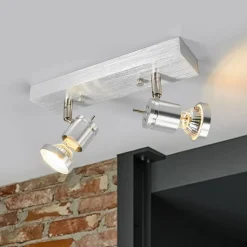 SLV Asto 2-lamps plafondspot met decoratieve ring