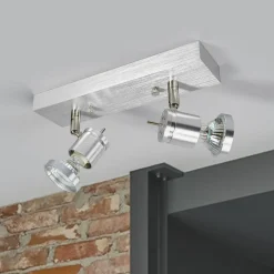 SLV Asto 2-lamps plafondspot met decoratieve ring