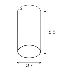 SLV Asto Tube downlight GU10 1-lamp zwart