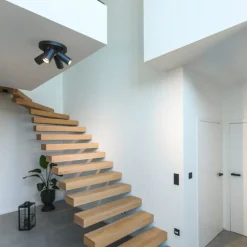 SLV Asto Tube plafondspot GU10 4-lamps rond zwart