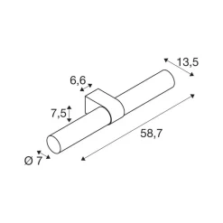 SLV badkamer wandlamp Lygant dubbel, wit, aluminium