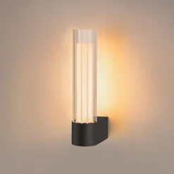 SLV badkamer wandlamp Lygant enkel, zwart, aluminium