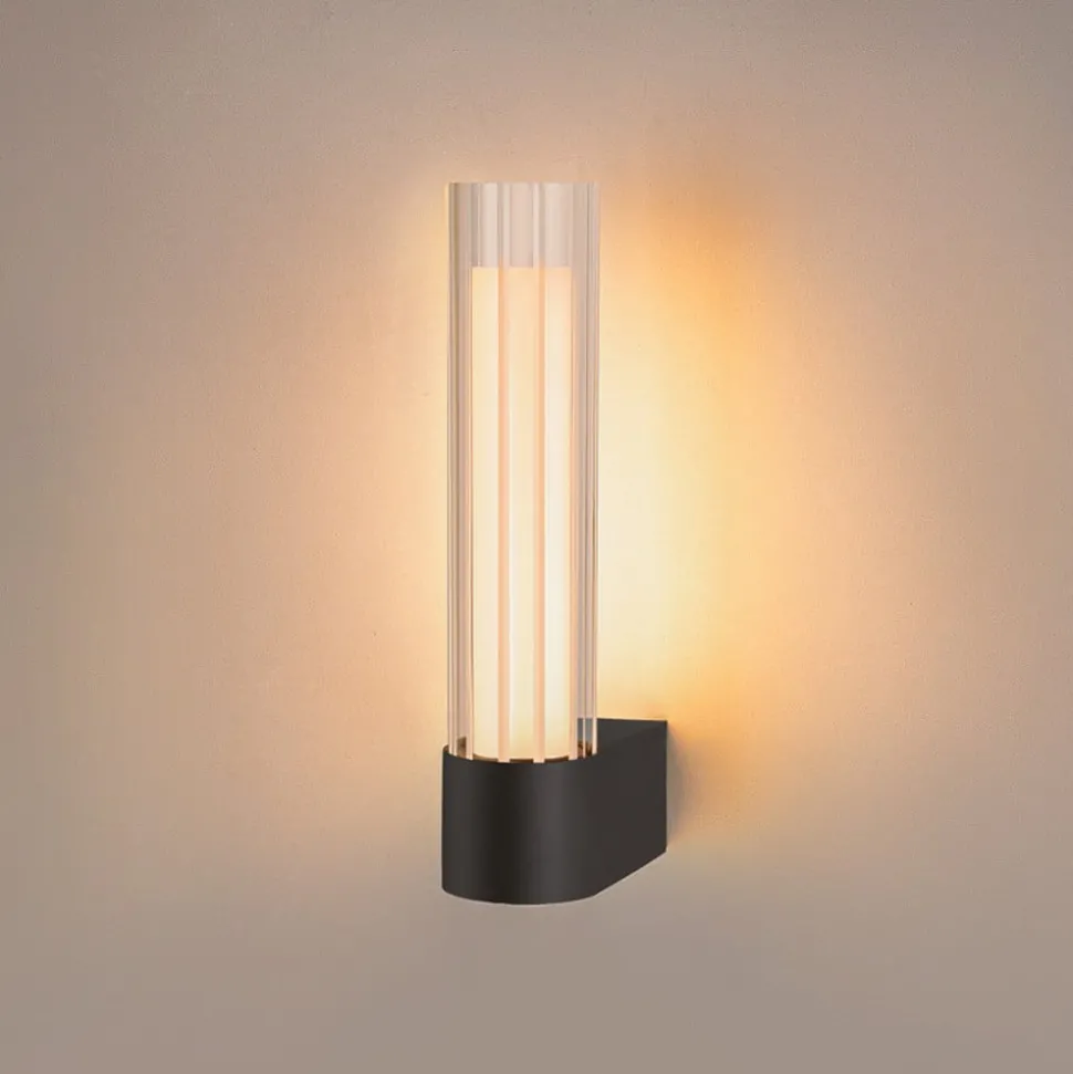 SLV badkamer wandlamp Lygant enkel, zwart, aluminium