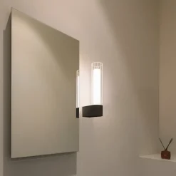 SLV badkamer wandlamp Lygant enkel, zwart, aluminium