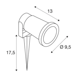 SLV Big Nautilus grondspies lamp, groen