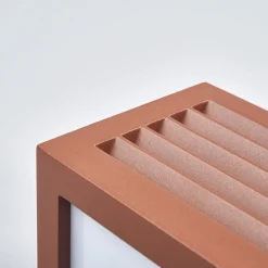 SLV Box L E27 buitenwandlamp, roestbruin