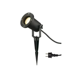 SLV buitenspot Nautilus Spike XL, zwart, aluminium, Ø 6,5 cm