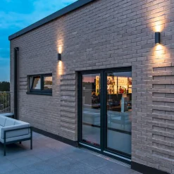 SLV buitenwandlamp Theo, antraciet, aluminium, omhoog/omlaag