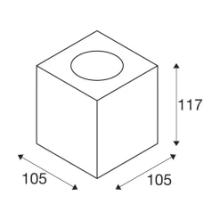 SLV Concreto vloerspot IP65 GU10 stekker hoekig