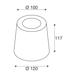 SLV Concreto vloerspot IP65 GU10 stekker, rond