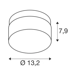 SLV Cyft LED wandlamp, zwart, aluminium, Ø 13,2 cm, CCT