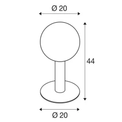 SLV Gloo Pure 44 Sokkellamp, hoogte 44 cm