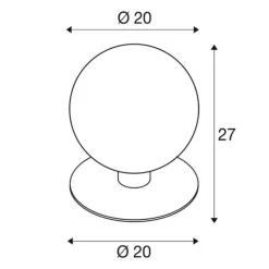 SLV Gloo Pure 27 Sokkellamp, hoogte 27 cm