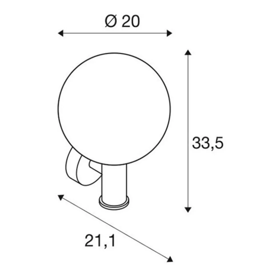 SLV Gloo Pure buitenwandlamp IP44