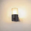 SLV Grafit buitenwandlamp cilindrisch met sensor