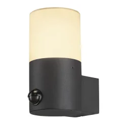 SLV Grafit buitenwandlamp cilindrisch met sensor