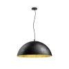 SLV hanglamp Forchini, 70 cm zwart/goudkleurig kunststof